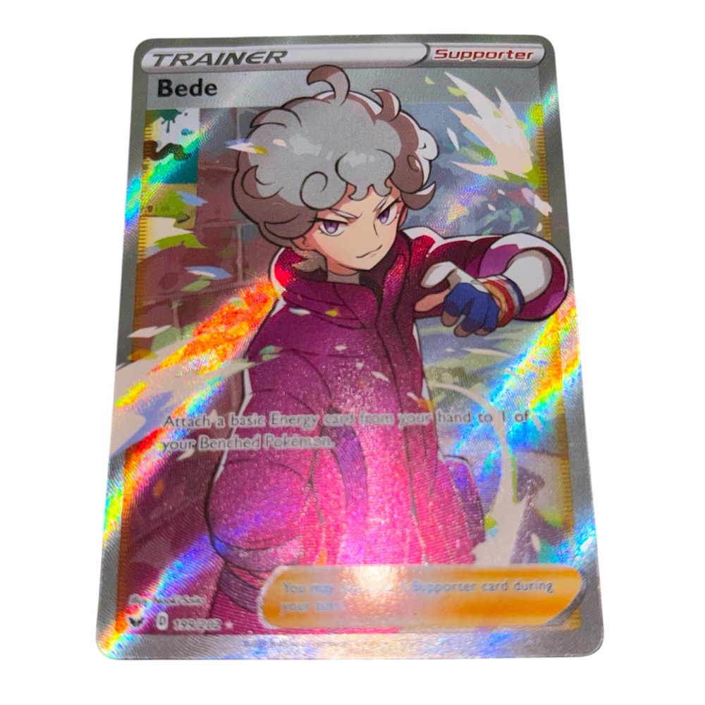 Pokemon Card - Bede Sword & Shield Base Set 199/202 Ultra Rare Full Art Holo